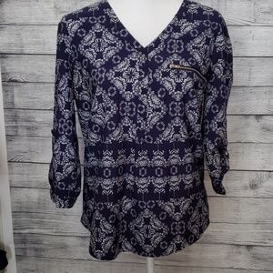 🍓 Tacera Blouse Size Blue with white